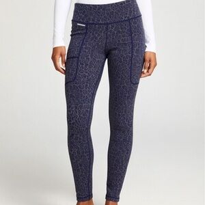 LOLE Fleece Tie Waist Printed Leggings
